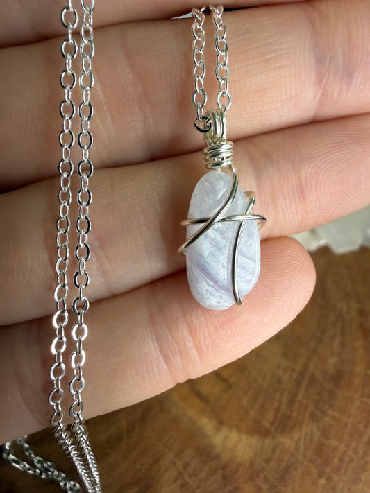 Blue Lace Agate - Silver