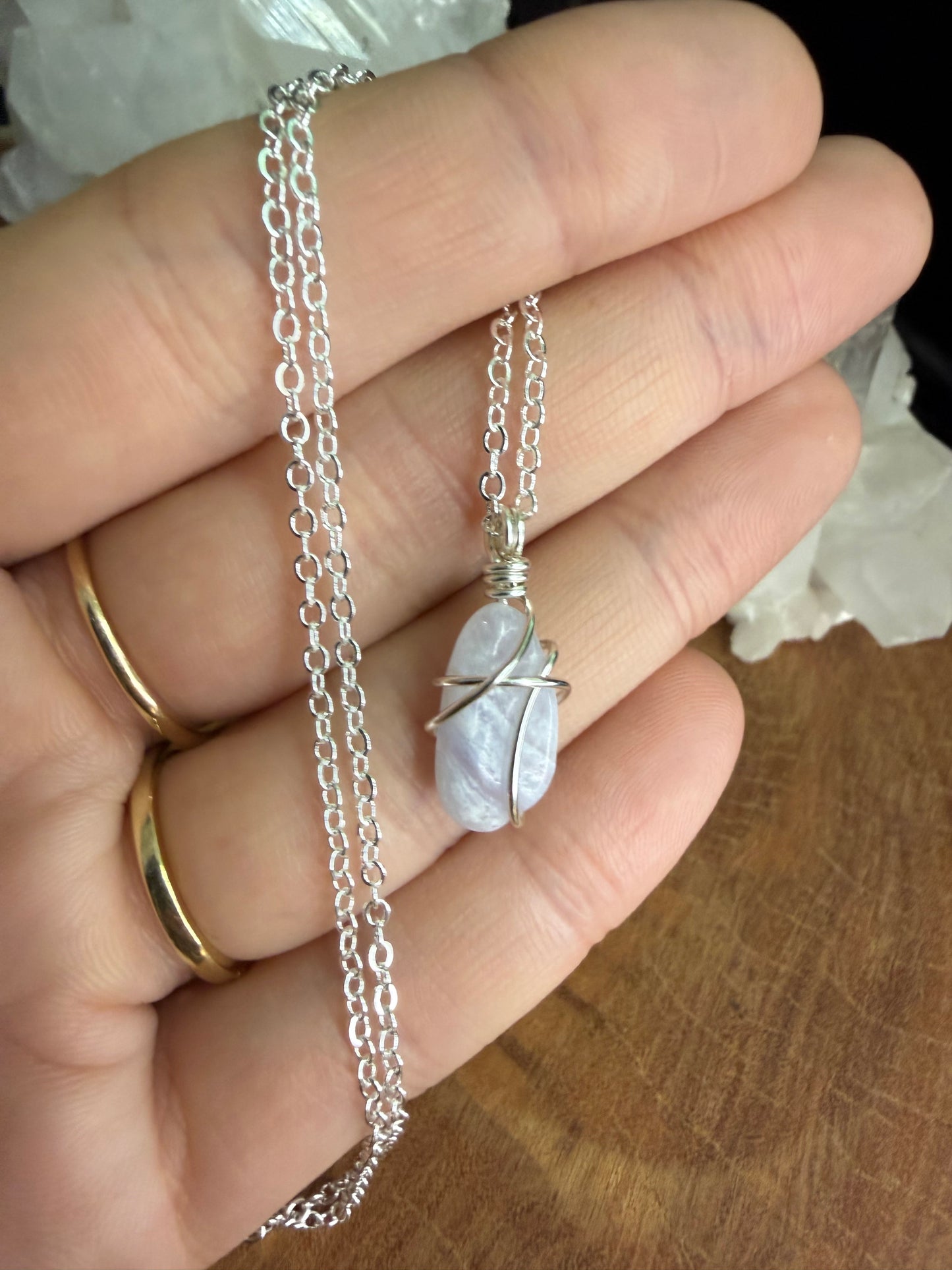 Blue Lace Agate - Silver