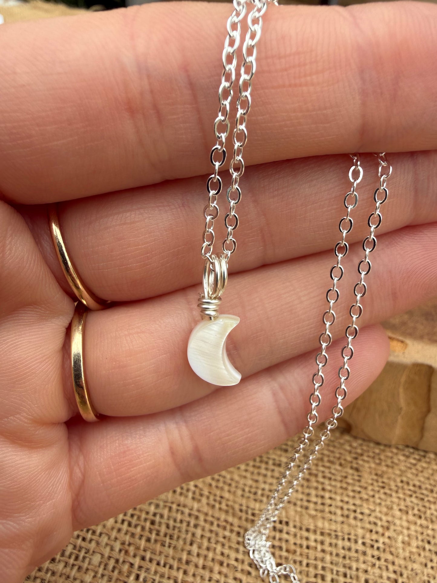 Mother of Pearl Moon - Silver