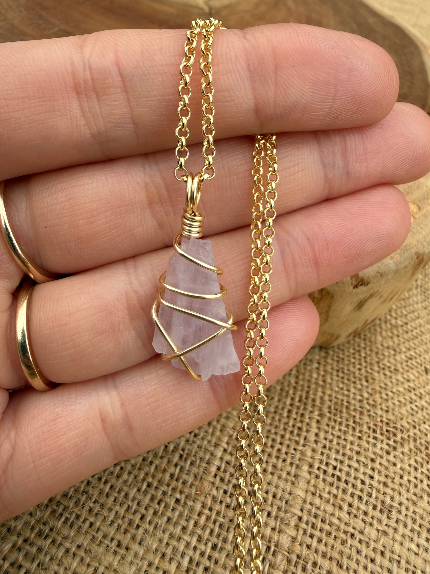 Kunzite - Gold
