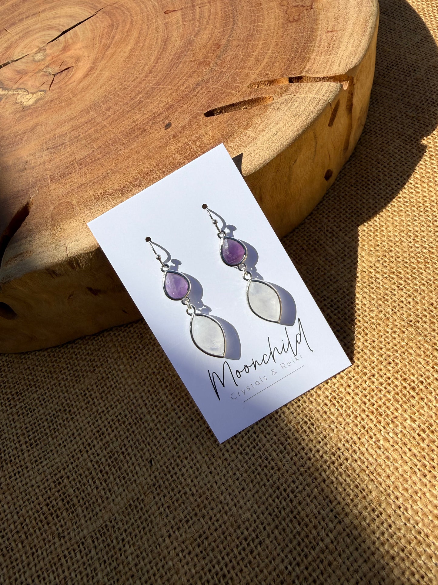 Amethyst & Clear Quartz - Silver