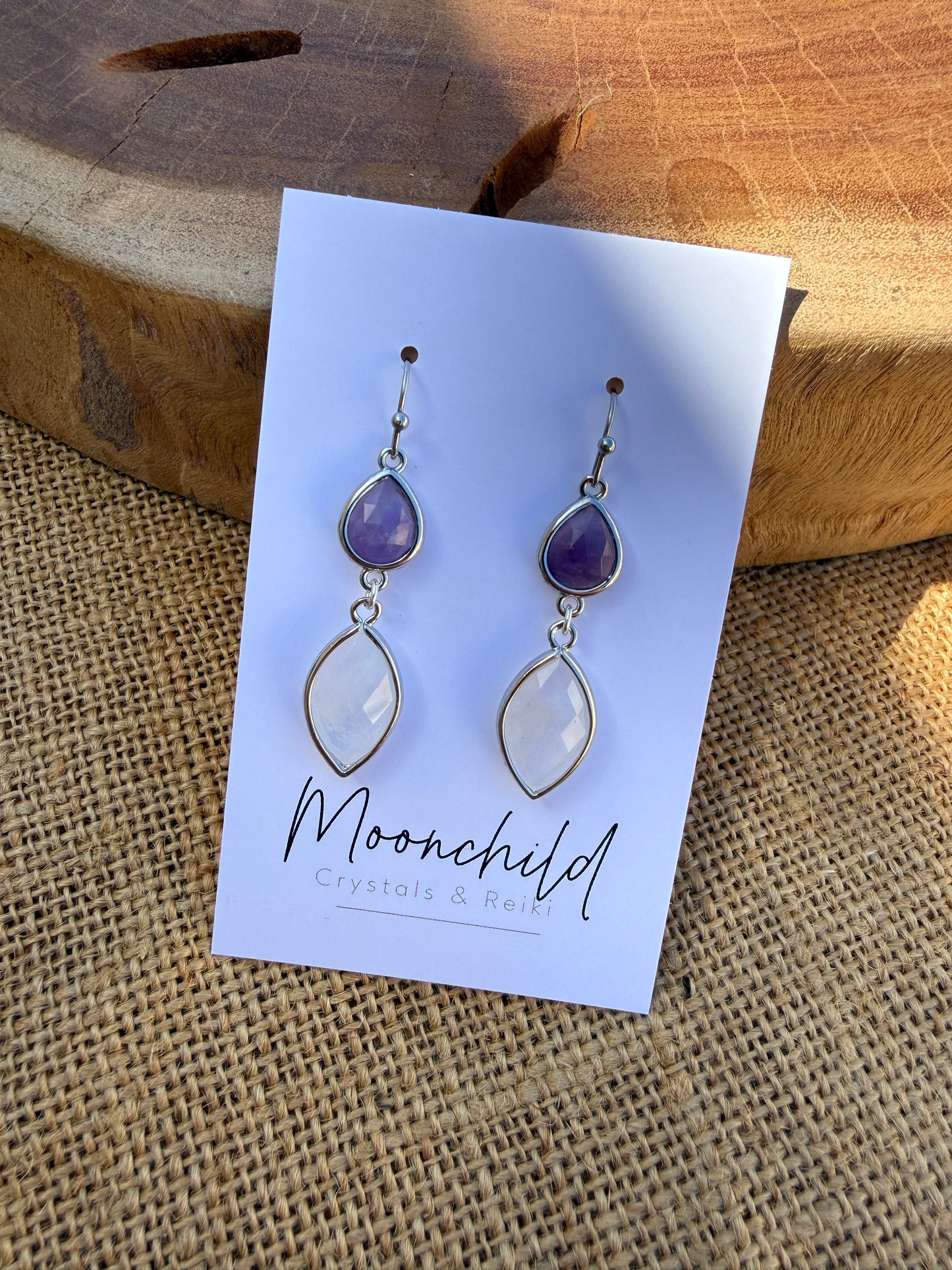 Amethyst & Clear Quartz - Silver