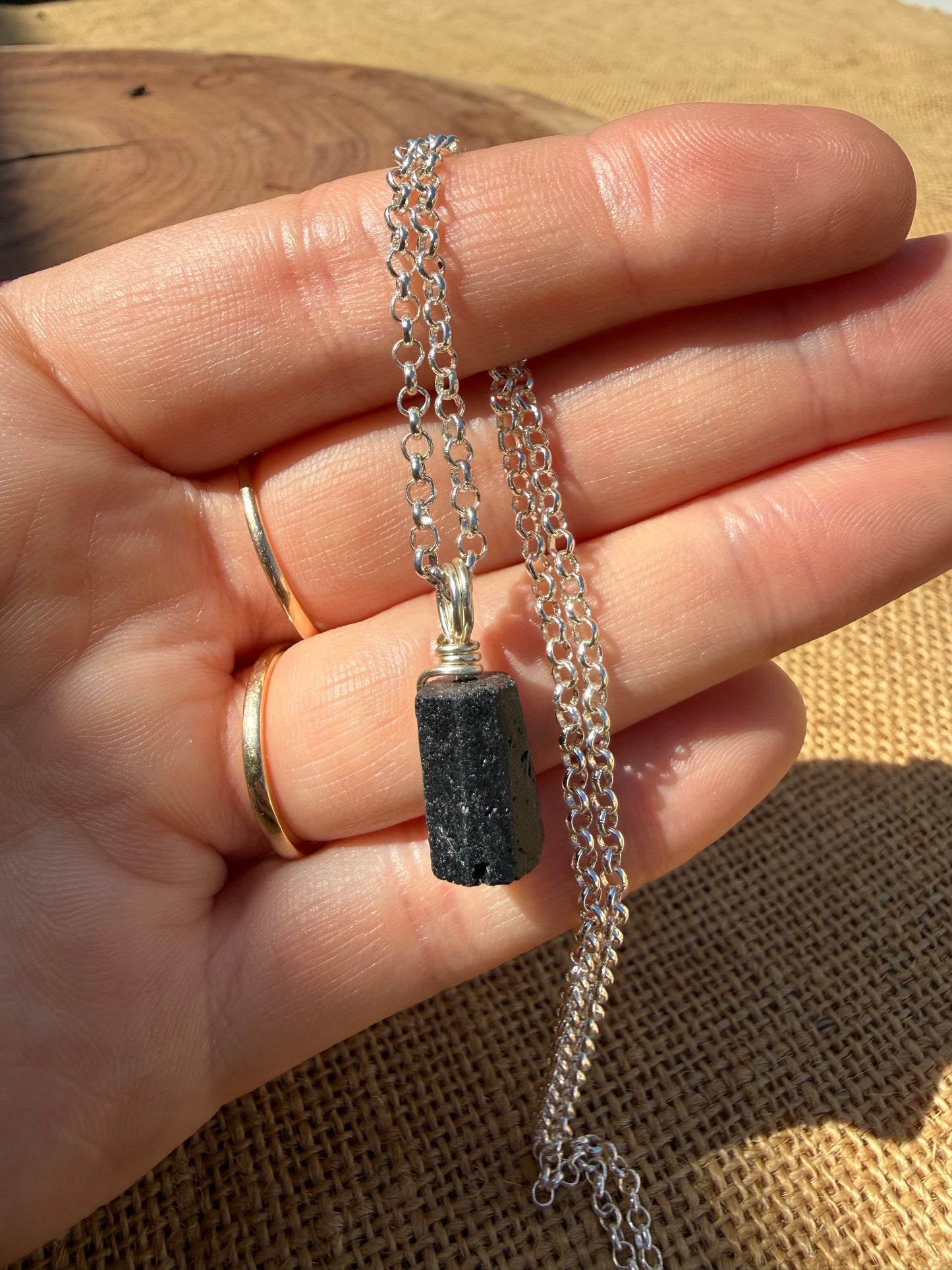Black Tourmaline - Silver